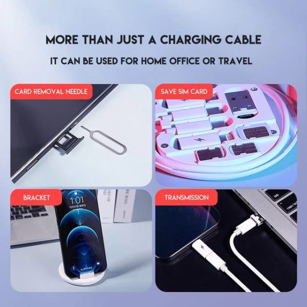 Portable Multi functional Data Cable Storage Set ( 5 in 1 )