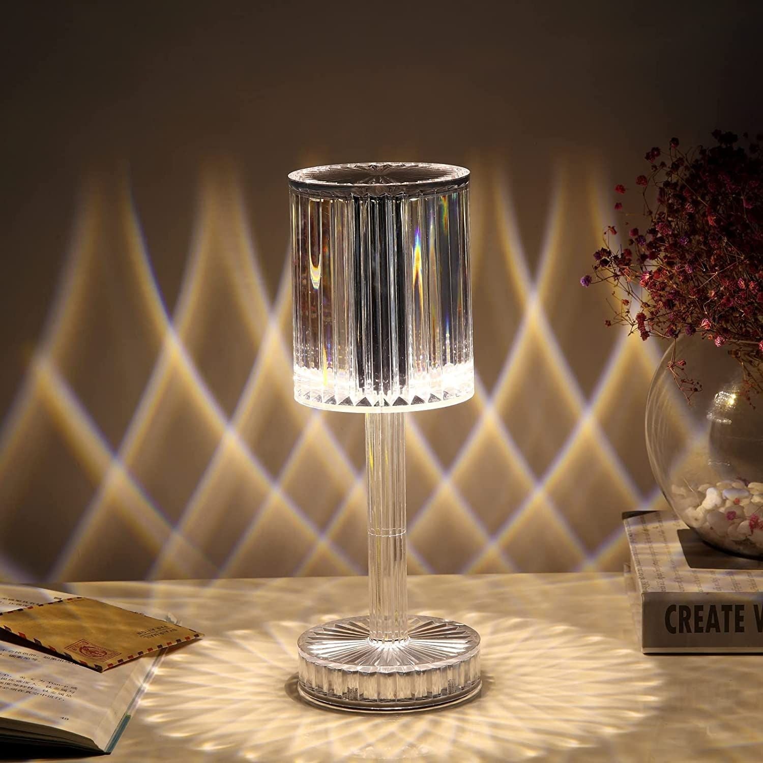 Beautiful Glass Desk Lamp