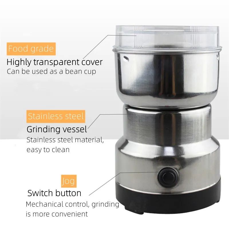 Mini Electric Grinder Stainless Steel 220V